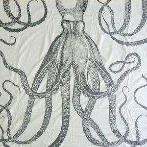 ThomasPaul Charcoal Octopus Shower Curtain